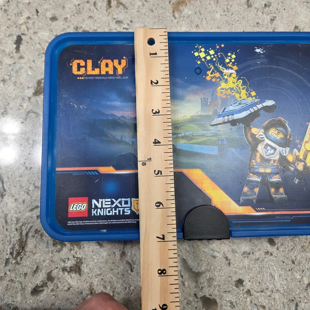 LEGO Nexo Knights Clay Storage Case Blue Organizer‎ Box with Compartments